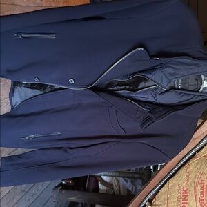 Men's Navy Jacket with Zipper Detail